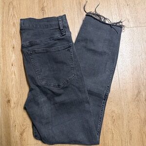 Madewell Stovepipe Raw Hem Stretchy Skinny Jeans with Raw Hem